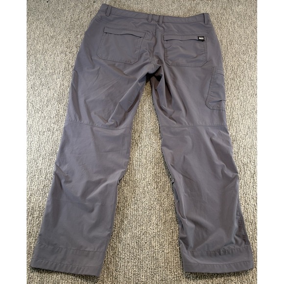 REI CO-OP Kornati Roll-Up Pant Sz 16 Gray Stretch Hiking Camping Gorpcore EUC! - Picture 6 of 9
